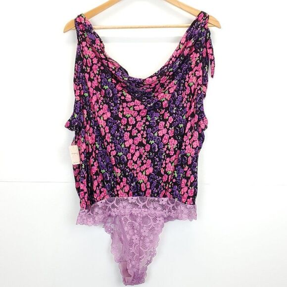 Free People Intimately Bare It All Floral Bodysuit - Picture 4 of 12